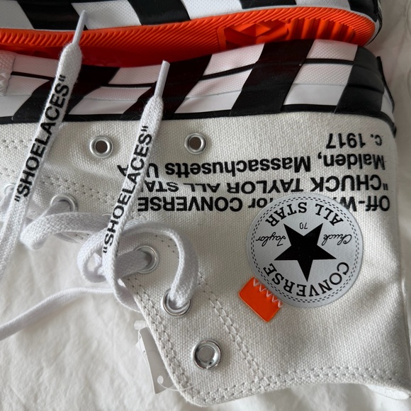 OFF-WHITE x Converse High-Top Sneakers - Men’s 7 / Womens 9 - Picture 2 of 11